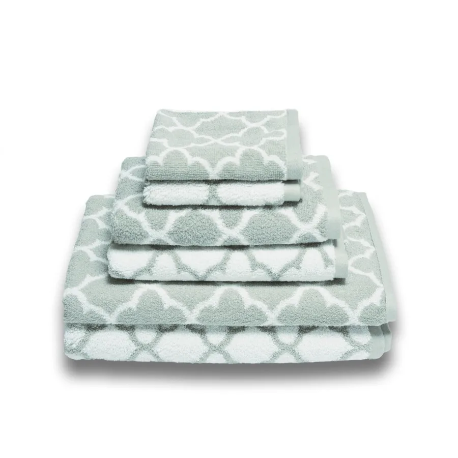Irongate 6-Piece 100% Cotton Bath Towel Set in White Spa Blue
Irongate 6-Piece 100% Cotton Bath Towel Set in White Spa Blue