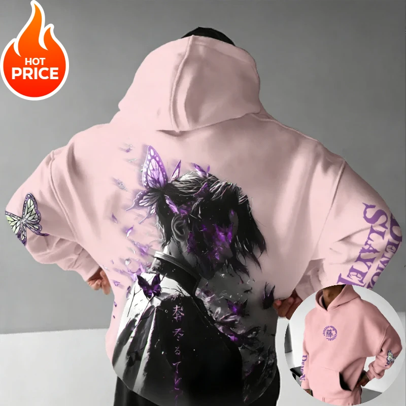 Kochou Shinobu Demon Slayer Harajuku 2026, уличная мужская винтажная толстовка с капюшоном, зимняя женская толстовка большого размера с капюшоном, топ с длинными рукавами
Kochou Shinobu Demon Slayer Harajuku 2026, уличная мужская винтажная толстовка с капюшоном, зимняя женская толстовка большого размера с капюшоном, топ с длинными рукавами