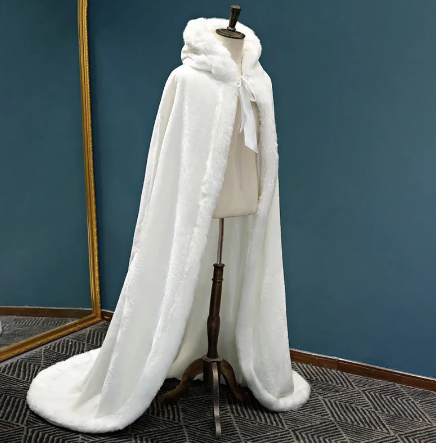 Winter Warm Wedding Long Capes Faux Fur Bridal Cloak Lady Thick Party Cold-proof Wraps Shawl
Winter Warm Wedding Long Capes Faux Fur Bridal Cloak Lady Thick Party Cold-proof Wraps Shawl