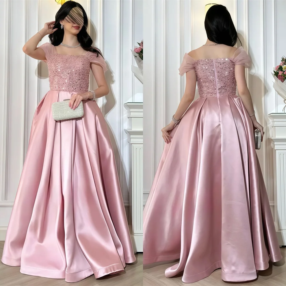 Customized Fashion Pink Satin Evening Dresses Exquisite Off the Shoulder Homecoming Dresses Fashion Sweep Train Prom Dress
Customized Fashion Pink Satin Evening Dresses Exquisite Off the Shoulder Homecoming Dresses Fashion Sweep Train Prom Dress