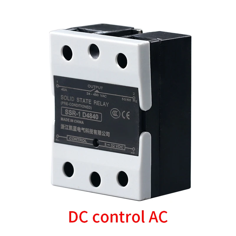 White Solid State Relay 10DA SSR-25DA 10A 25A 40A Single Phase Heat Sink 3-32V Input DC 24-480V AC Output DC TO AC SSR-40DA
White Solid State Relay 10DA SSR-25DA 10A 25A 40A Single Phase Heat Sink 3-32V Input DC 24-480V AC Output DC TO AC SSR-40DA