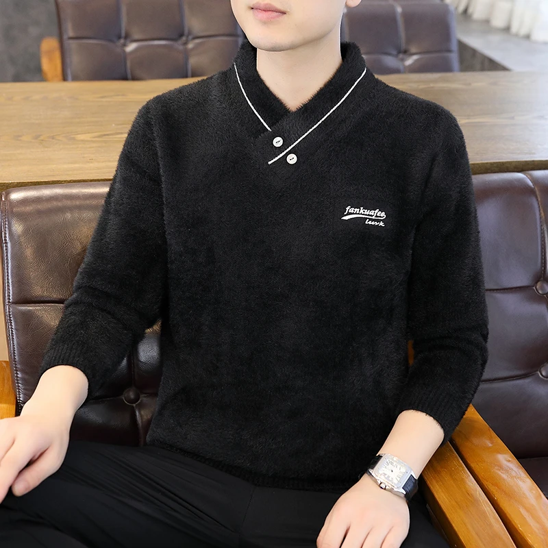 Осень 2023, новый однотонный вязаный свитер на пуговицах с высоким воротником, стильная мужская одежда, повседневная толстовка с капюшоном, свободные корейские топы
Осень 2023, новый однотонный вязаный свитер на пуговицах с высоким воротником, стильная мужская одежда, повседневная толстовка с капюшоном, свободные корейские топы