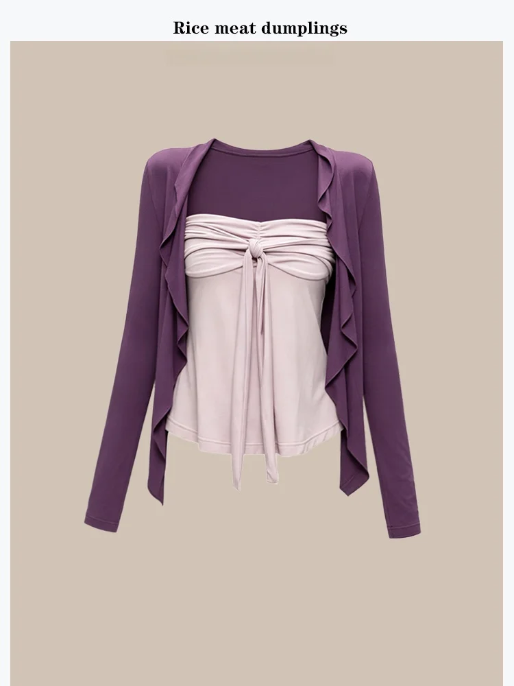 Summer Set Women's High Elasticity Long Sleeve Knitted Cardigan And Tube Top Sunscreen Modal Silk Wrap Design Fashionable Ens...
Summer Set Women's High Elasticity Long Sleeve Knitted Cardigan And Tube Top Sunscreen Modal Silk Wrap Design Fashionable Ens...