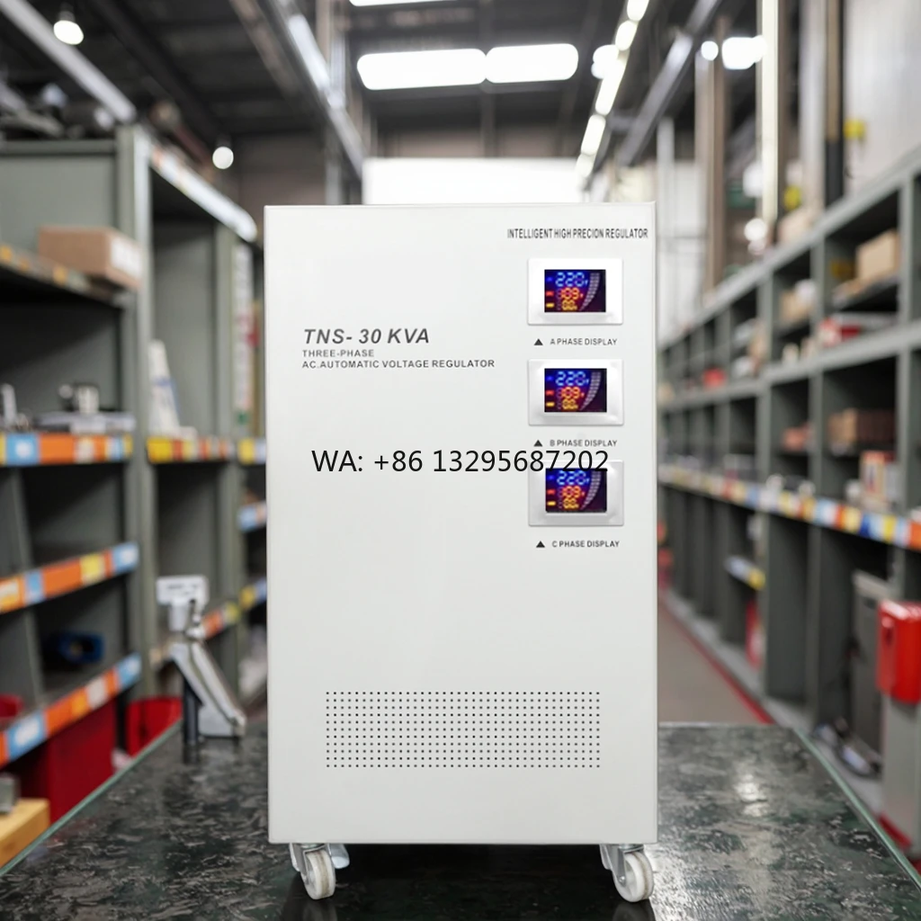 High Accuracy TNS 30KVA Stabilizer Voltage Regulator Smart Screen Display Three Phase Stabilizers Industry Equipments
High Accuracy TNS 30KVA Stabilizer Voltage Regulator Smart Screen Display Three Phase Stabilizers Industry Equipments