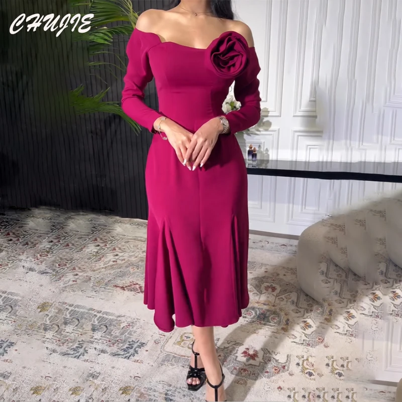 Long Sleeves Evening Dresses With Flowers Ankle Vestidos De Noite Dubai Saudi Arabia Prom Dress حزب اللباس Birthday Dresses 2025
Long Sleeves Evening Dresses With Flowers Ankle Vestidos De Noite Dubai Saudi Arabia Prom Dress حزب اللباس Birthday Dresses 2025