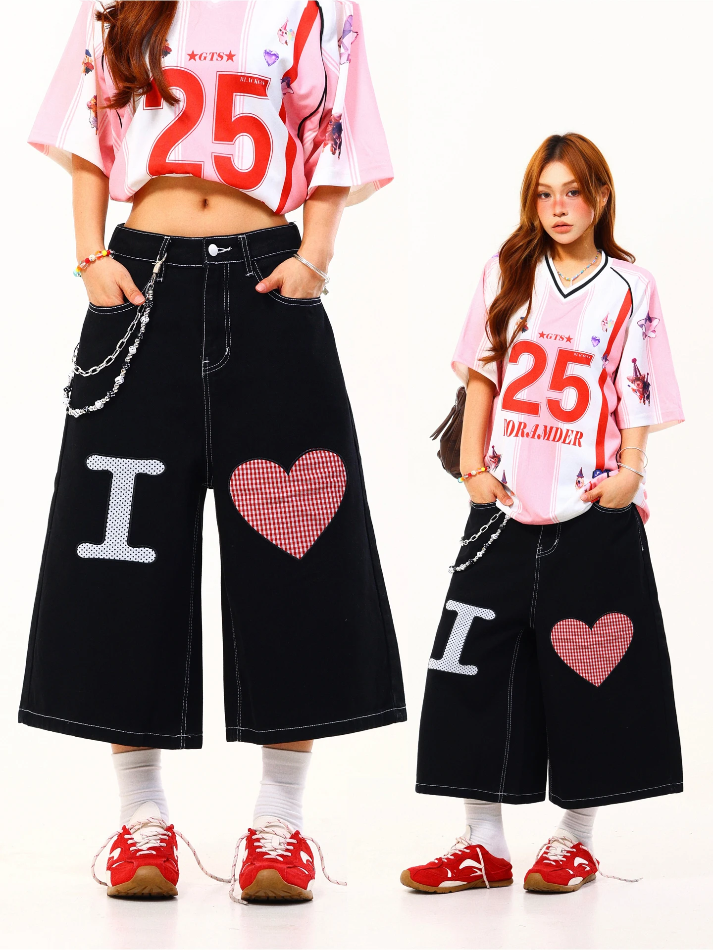 Light Blue American Style Heart Embroidery Seven-Foot Denim Shorts Women Summer Vintage Loose Slimming Shorts Trendy
Light Blue American Style Heart Embroidery Seven-Foot Denim Shorts Women Summer Vintage Loose Slimming Shorts Trendy