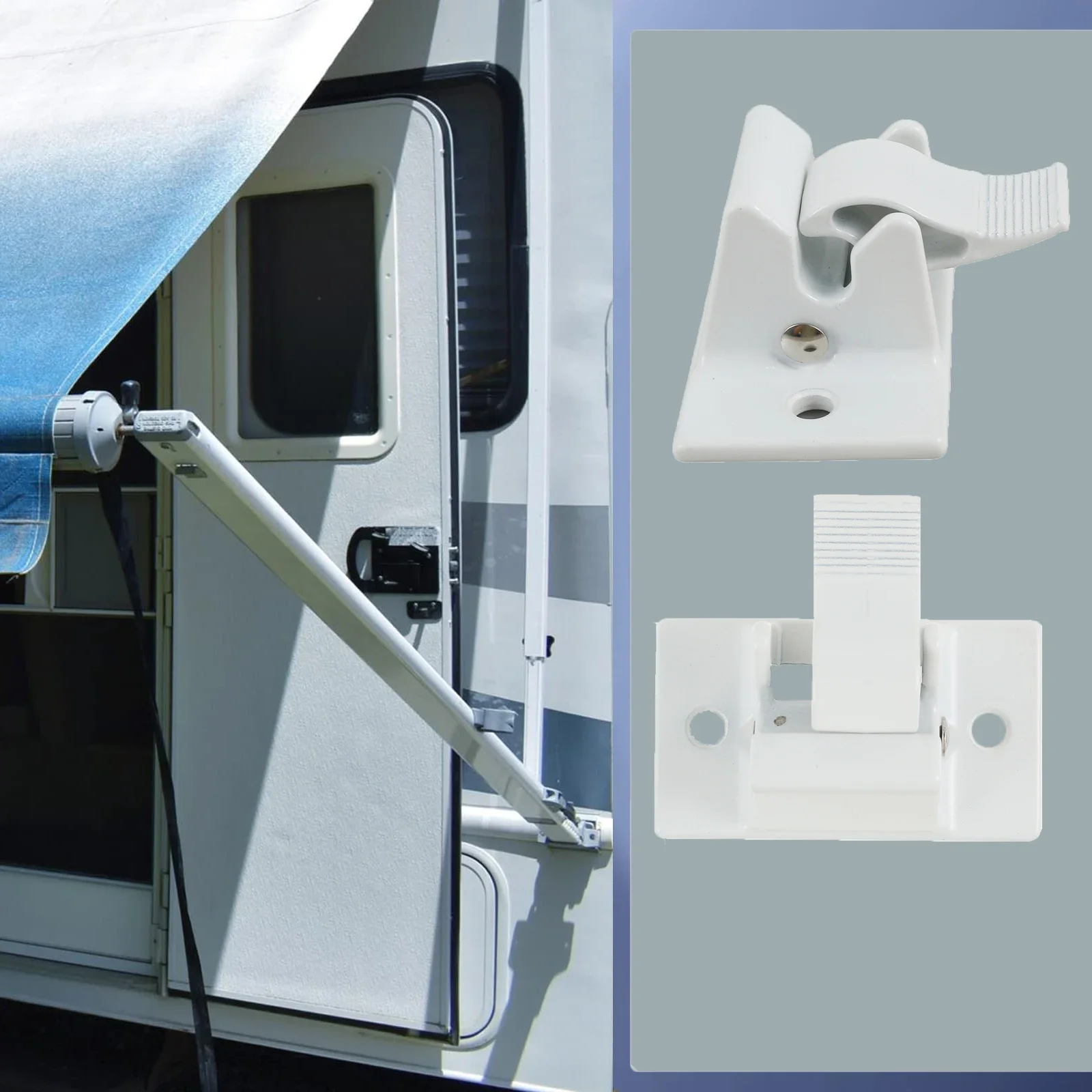 2Pcs RV Awning Bottom Mounting Bracket Steel Foot Pedal Awning Arm Mounting Bracket Replacement RV Camper Awning Bottom Mounting
2Pcs RV Awning Bottom Mounting Bracket Steel Foot Pedal Awning Arm Mounting Bracket Replacement RV Camper Awning Bottom Mounting