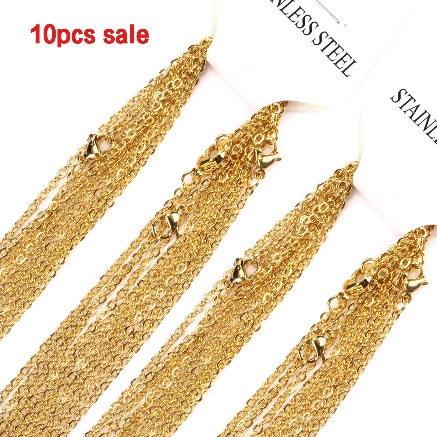 10pcs/lot Wholesale Sale O-Chain Necklaces 316L Stainless Steel Gold Plated Waterproof Clavicle Choker Handmade DIY Jewelry
10pcs/lot Wholesale Sale O-Chain Necklaces 316L Stainless Steel Gold Plated Waterproof Clavicle Choker Handmade DIY Jewelry