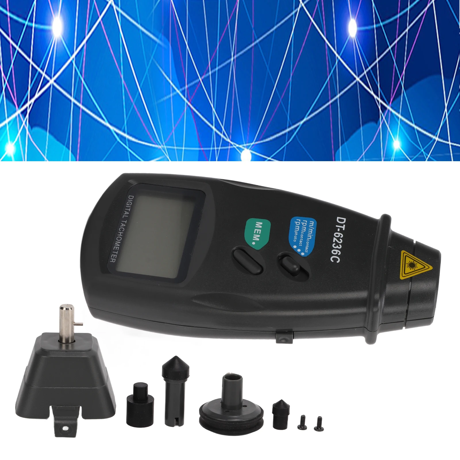 Digital Tachometer 2 in 1 Optoelectronic Contact Non Contact RPM Tach for Motor Wheel Automobile Manufacturing
Digital Tachometer 2 in 1 Optoelectronic Contact Non Contact RPM Tach for Motor Wheel Automobile Manufacturing