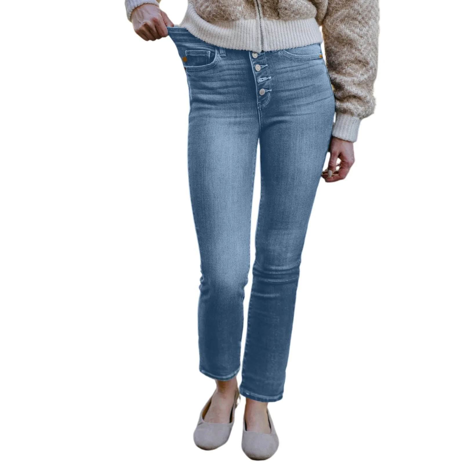 Womens Jeans Fashion Elastic Jeans Tummy Control Jeans Skinny Casual Office Lady Wash Slim Lifting Butt Denim Straight Jeans
Womens Jeans Fashion Elastic Jeans Tummy Control Jeans Skinny Casual Office Lady Wash Slim Lifting Butt Denim Straight Jeans