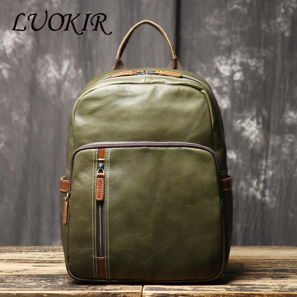LUOKIR Vintage Men's Genuine Leather Backpack Casual Versatile Cowhide Travel Bag Color Block School Bag Soft Leather Book Bag
LUOKIR Vintage Men's Genuine Leather Backpack Casual Versatile Cowhide Travel Bag Color Block School Bag Soft Leather Book Bag
