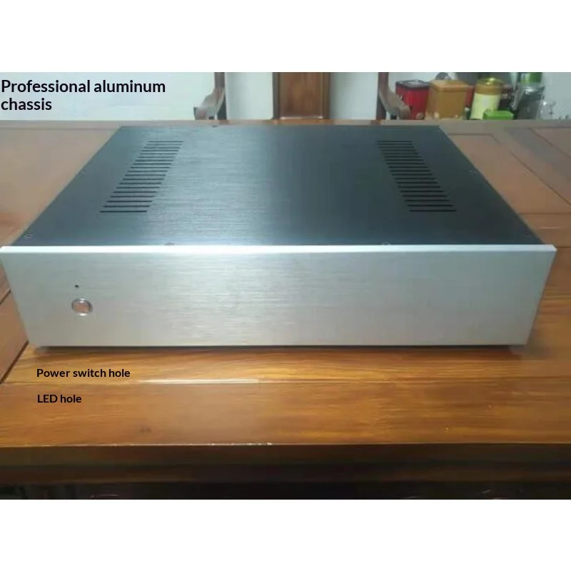 Multi-Purpose Amplifier Chassis - Full Aluminum 8mm Front Panel, 430x95x345mm, 4.5kg, Brushed Anodized for DIY Audio Power Amp
Multi-Purpose Amplifier Chassis - Full Aluminum 8mm Front Panel, 430x95x345mm, 4.5kg, Brushed Anodized for DIY Audio Power Amp