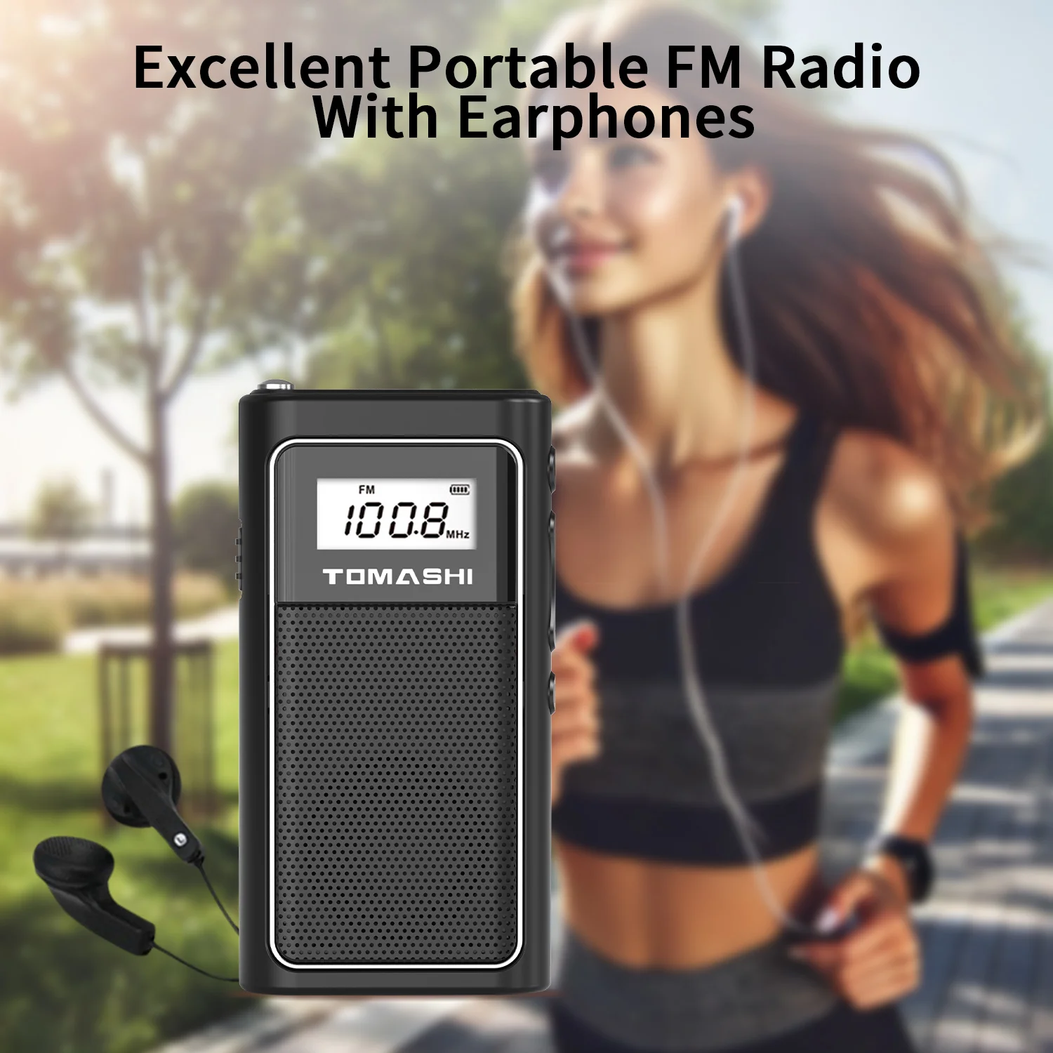 TOMASHI Tiny Portable FM Radio with USB Charging, Pocket Radio with Micro SD Playback and Built-in Rechargeable Lithium Battery
TOMASHI Tiny Portable FM Radio with USB Charging, Pocket Radio with Micro SD Playback and Built-in Rechargeable Lithium Battery