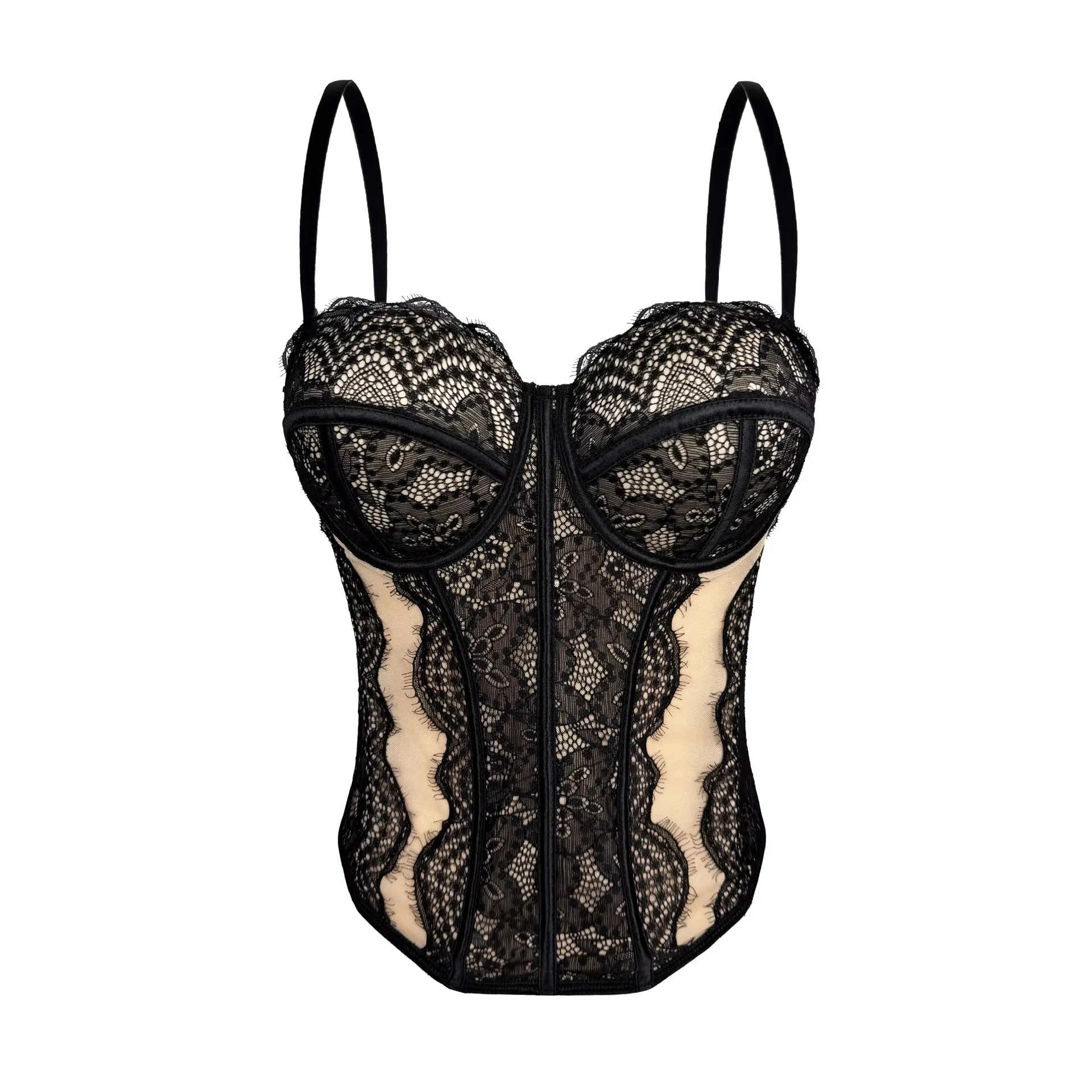 Сексуальный кружевной бюстгальтер-корсет с эффектом пуш-ап, цветной, прозрачный, на бретельках, облегающий, укороченный топ-бюстье для женщин
Сексуальный кружевной бюстгальтер-корсет с эффектом пуш-ап, цветной, прозрачный, на бретельках, облегающий, укороченный топ-бюстье для женщин
