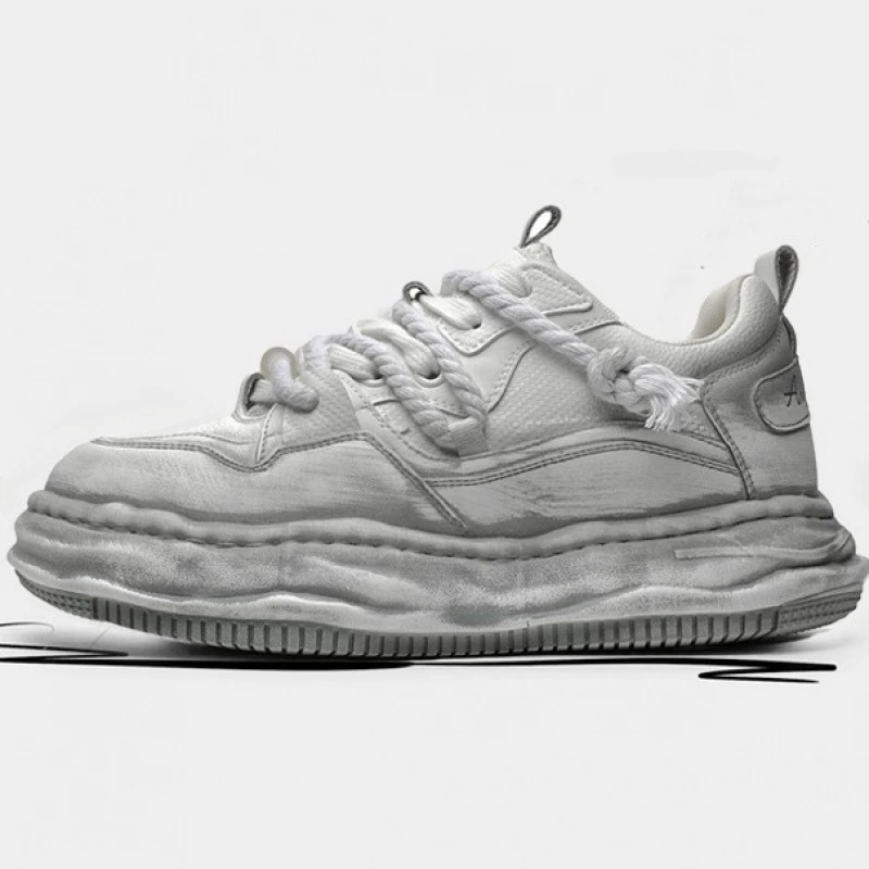 Fashionable vintage dissolving shoes for men thick soled invisible inner height increase of 7cm casual dirty bread board shoes
Fashionable vintage dissolving shoes for men thick soled invisible inner height increase of 7cm casual dirty bread board shoes