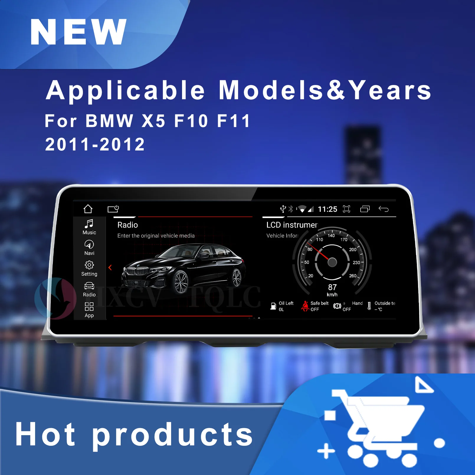 Android Smart Car Radio for BMW X5 F10 F11 2011-2012 Car Audio Gps Navigator 4G Car Stereo Multimidia with Bluetooth DAB+Carplay
Android Smart Car Radio for BMW X5 F10 F11 2011-2012 Car Audio Gps Navigator 4G Car Stereo Multimidia with Bluetooth DAB+Carplay