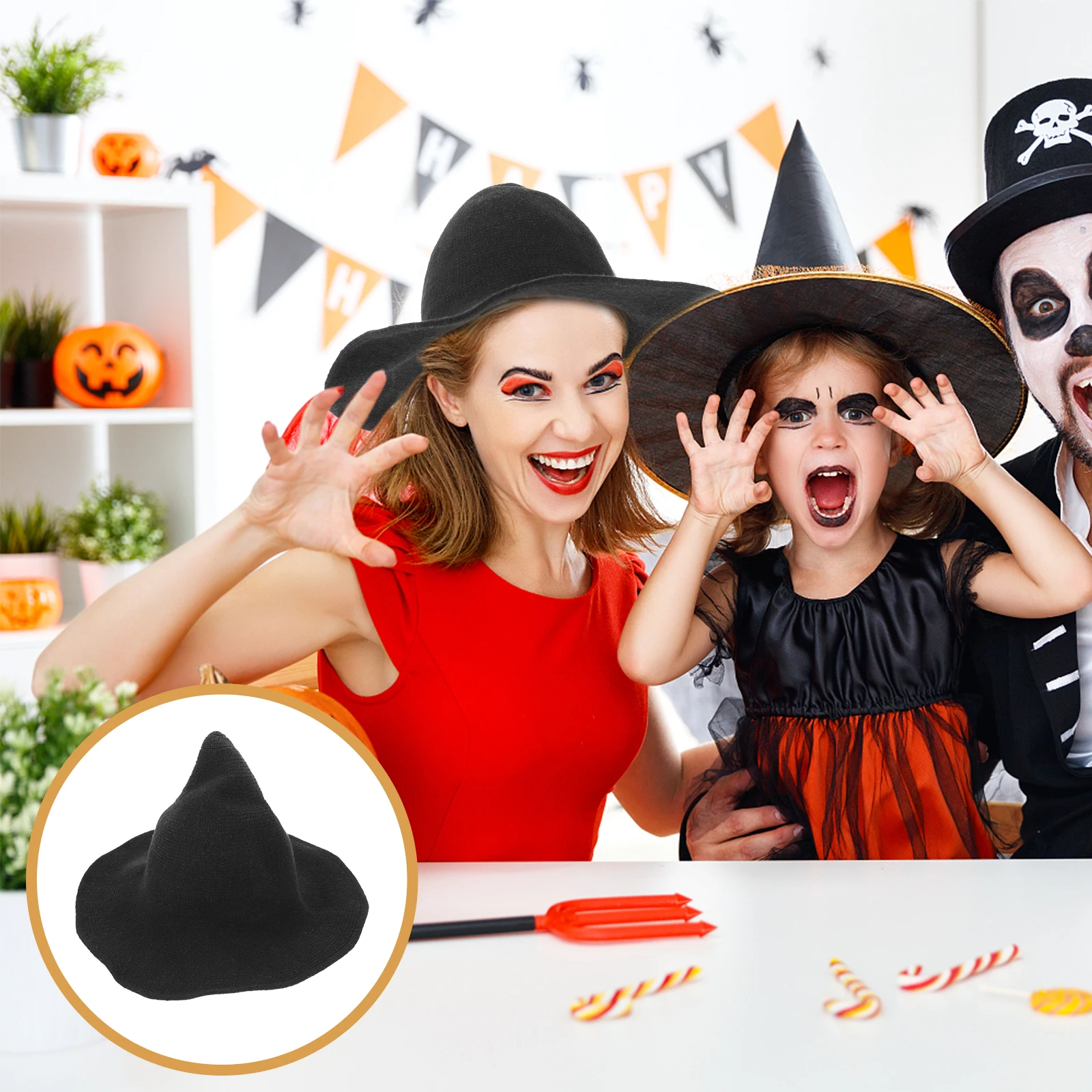 1pc Halloween Witch Hat Masquerade Party Costume Accessory Soft Comfortable Uv Protection Headwear For Wedding Halloween Dance
1pc Halloween Witch Hat Masquerade Party Costume Accessory Soft Comfortable Uv Protection Headwear For Wedding Halloween Dance