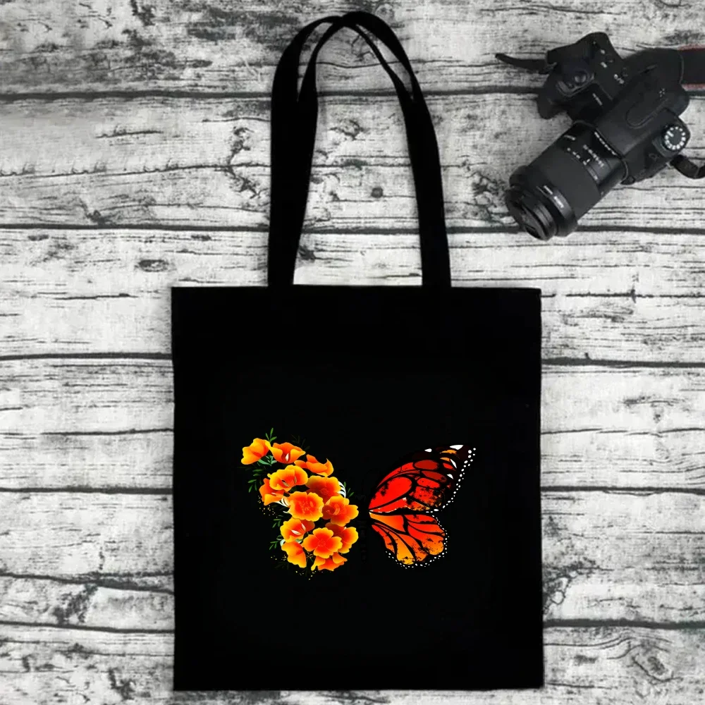 Half Floral Monarch Butterfly Canvas Tote Bag, Vibrant Orange Flower Print Shoulder Bag for Nature Lovers and Boho Style
Half Floral Monarch Butterfly Canvas Tote Bag, Vibrant Orange Flower Print Shoulder Bag for Nature Lovers and Boho Style