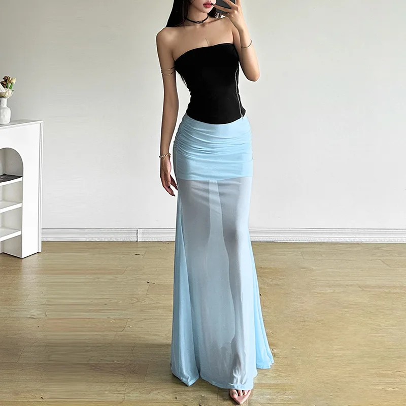 Summer New Arrival Women's Bla Sexy One-oulder Crop Top Zipper ort Outwear Thin Knitted Tube Top Trendy Slimming Design
Summer New Arrival Women's Bla Sexy One-oulder Crop Top Zipper ort Outwear Thin Knitted Tube Top Trendy Slimming Design