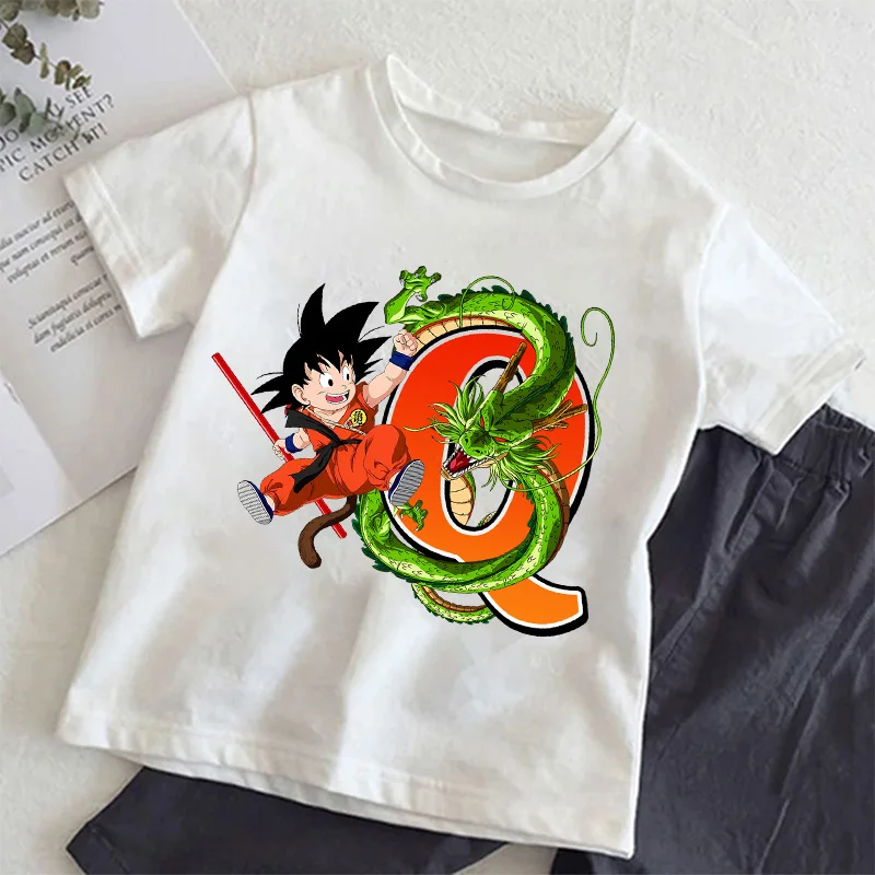 Dragon Ball Goku T-shirt Children A-Z Letter White Clothes Round Collar Clothing Kids Anime Short Sleeve Cartoon Summer Tee Top
Dragon Ball Goku T-shirt Children A-Z Letter White Clothes Round Collar Clothing Kids Anime Short Sleeve Cartoon Summer Tee Top