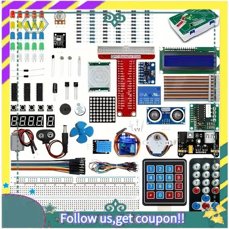 NEW Super Starter Kit Learning Kit For Raspberry Pi 4 Compatible With Raspberry Pi UNO R3 RFID
NEW Super Starter Kit Learning Kit For Raspberry Pi 4 Compatible With Raspberry Pi UNO R3 RFID