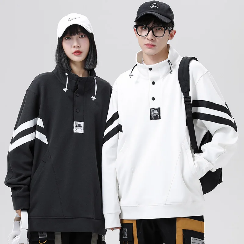 High Quality Street Sweatshirt for Men Women Hong Kong Style Stand-up Collar Korean Trendy Lovers Oversize Casual Sports Jacket
High Quality Street Sweatshirt for Men Women Hong Kong Style Stand-up Collar Korean Trendy Lovers Oversize Casual Sports Jacket