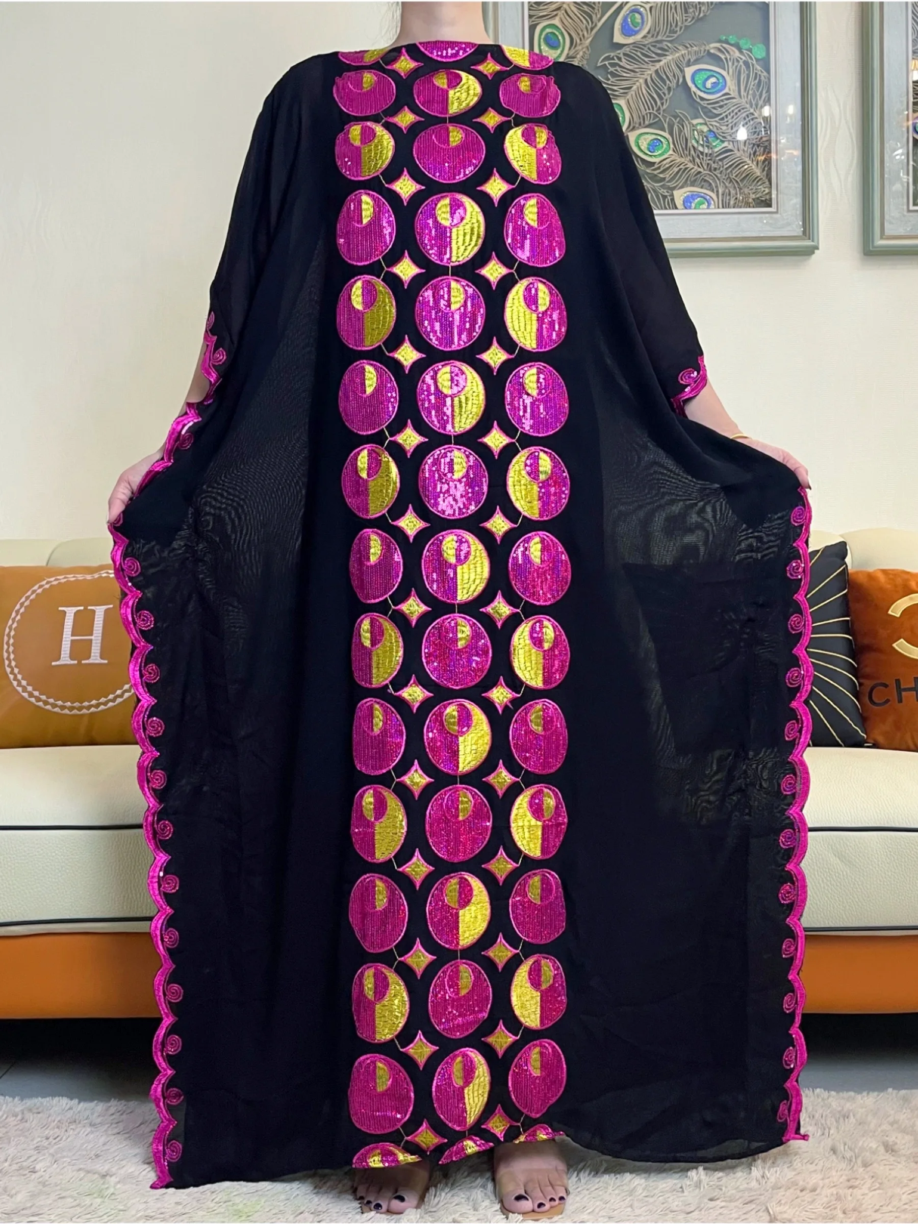 Abaya with Sequins Embroidery for Women, Dubai Kaftan, Turkey and Islam, High Grade Cotton Fabric, Muslim Robe, Fashion Style,
Abaya with Sequins Embroidery for Women, Dubai Kaftan, Turkey and Islam, High Grade Cotton Fabric, Muslim Robe, Fashion Style,