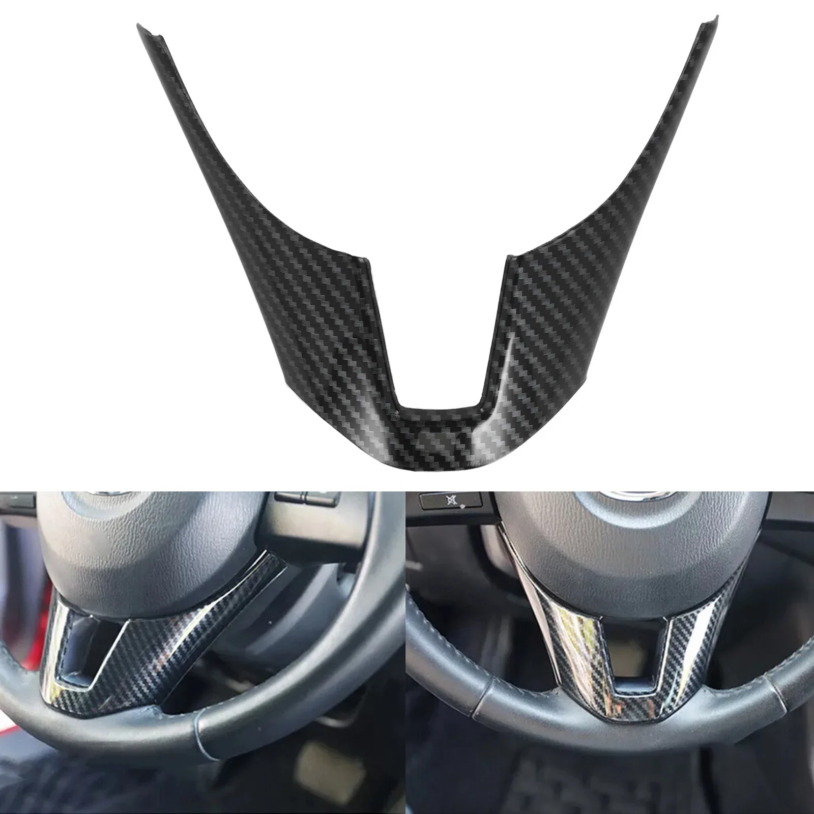 Car Carbon Fiber Car Steering Wheel Panel Cover Trim For Mazda-3 For Axela 2014-2016 Auto Steering Wheel Trim Decoration Sticker
Car Carbon Fiber Car Steering Wheel Panel Cover Trim For Mazda-3 For Axela 2014-2016 Auto Steering Wheel Trim Decoration Sticker