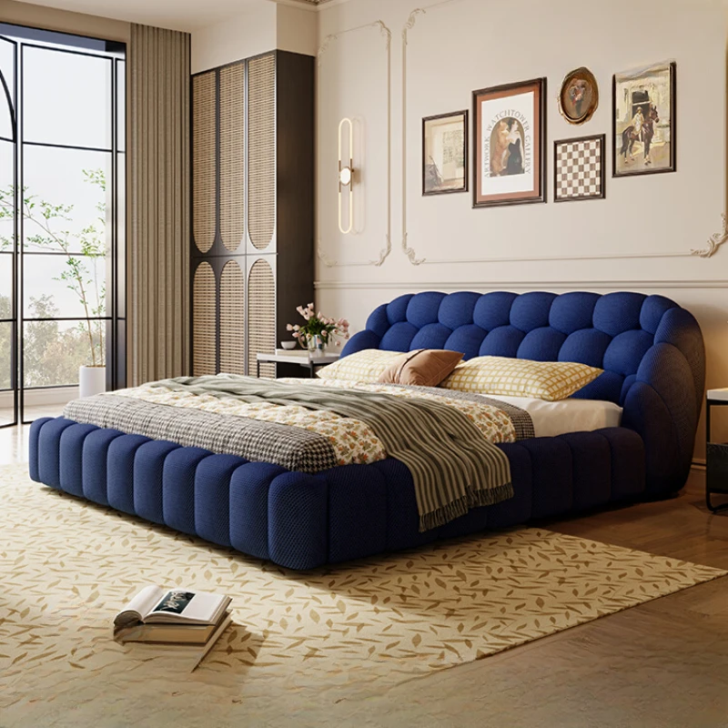 Bubble bed creative light luxury Teddy velvet master bedroom football king bed
Bubble bed creative light luxury Teddy velvet master bedroom football king bed