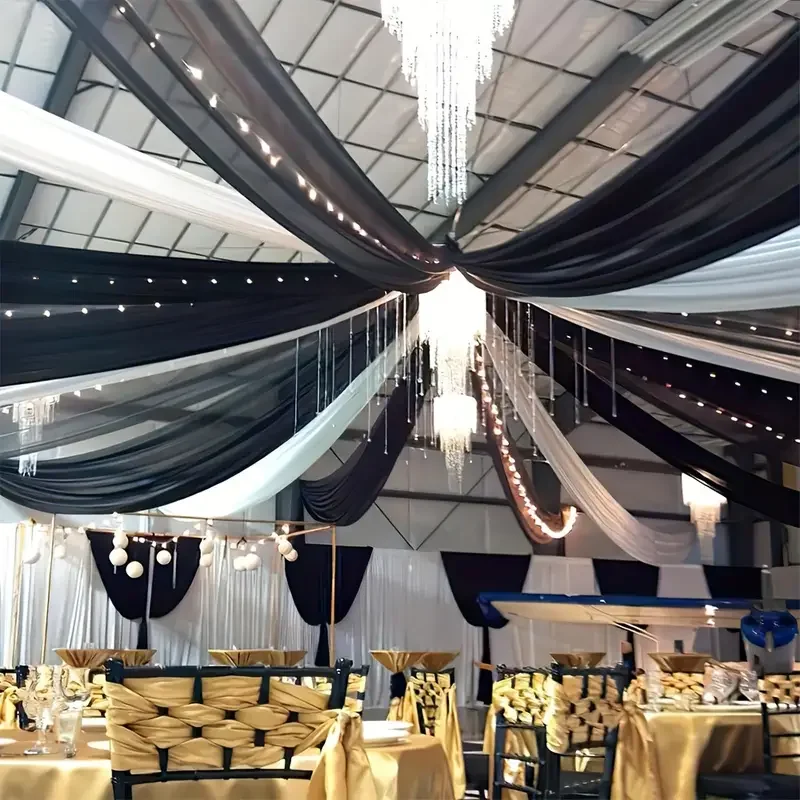 6 Panels Black Ceiling Drapes for Wedding Ceiling Drapes 5ftx10ft Wedding Arch Draping Fabric Sheer Curtains Voile Chiffon Drape
6 Panels Black Ceiling Drapes for Wedding Ceiling Drapes 5ftx10ft Wedding Arch Draping Fabric Sheer Curtains Voile Chiffon Drape