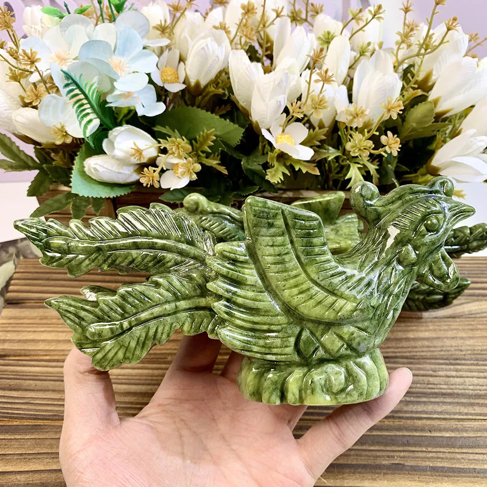 1Pc Natural Xiuyan Stone Mythical Phoenix Carving Symbolizes Beauty Suitable for Home Decoration Collection Holiday Gift Select
1Pc Natural Xiuyan Stone Mythical Phoenix Carving Symbolizes Beauty Suitable for Home Decoration Collection Holiday Gift Select