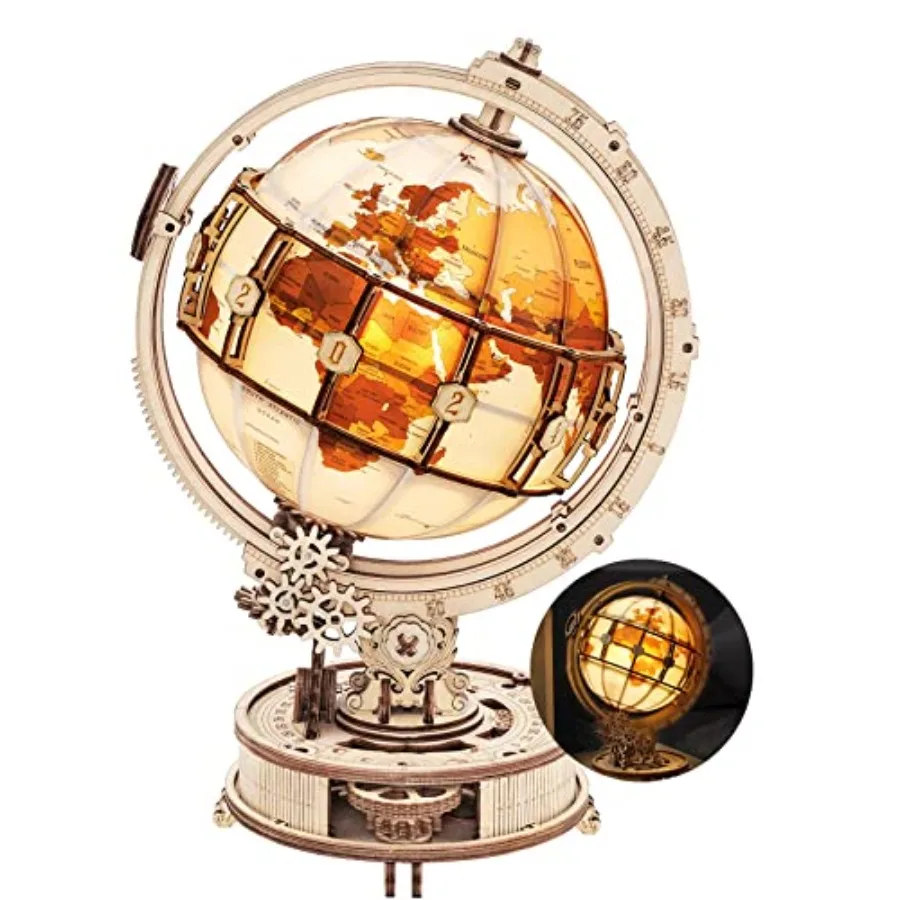 3D Wooden Puzzles for Adults Illuminated Globe with Stand 180pcs 3D Puzzles Built-in LED Model Kit Hobby Gifts for Adults Home
3D Wooden Puzzles for Adults Illuminated Globe with Stand 180pcs 3D Puzzles Built-in LED Model Kit Hobby Gifts for Adults Home