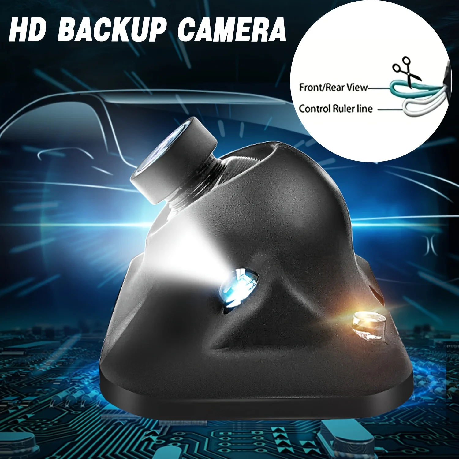 360° Rotating HD Night Vision Backup Camera with LED Parking Guide Lines, Wide Angle Reverse Camera
360° Rotating HD Night Vision Backup Camera with LED Parking Guide Lines, Wide Angle Reverse Camera