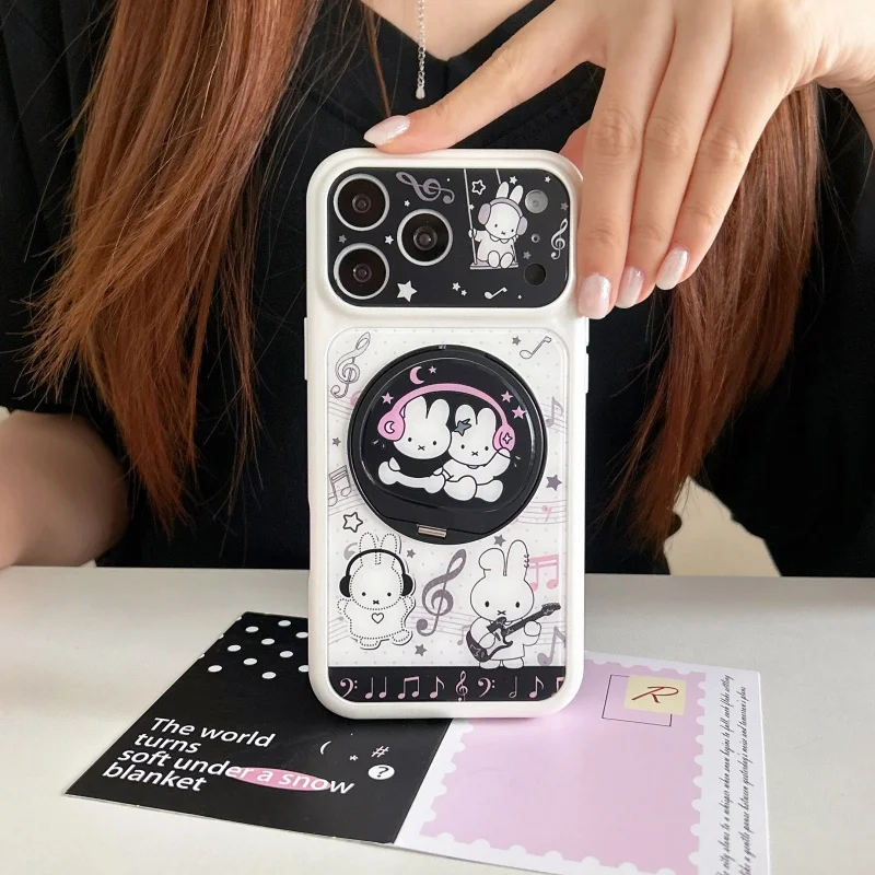 Funny Cartoon Music Miffy Rabbit Phone Case For iPhone 17 Pro 16 15 Pro Max Cover with Mirror Stand Shockproof Protective Cases
Funny Cartoon Music Miffy Rabbit Phone Case For iPhone 17 Pro 16 15 Pro Max Cover with Mirror Stand Shockproof Protective Cases