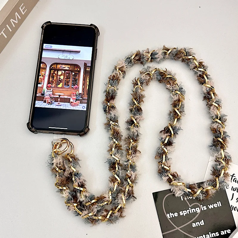 Ins Autumn and Winter Plush Messenger Mobile Phone Lanyard, Anti-lost Bag Lanyard
Ins Autumn and Winter Plush Messenger Mobile Phone Lanyard, Anti-lost Bag Lanyard