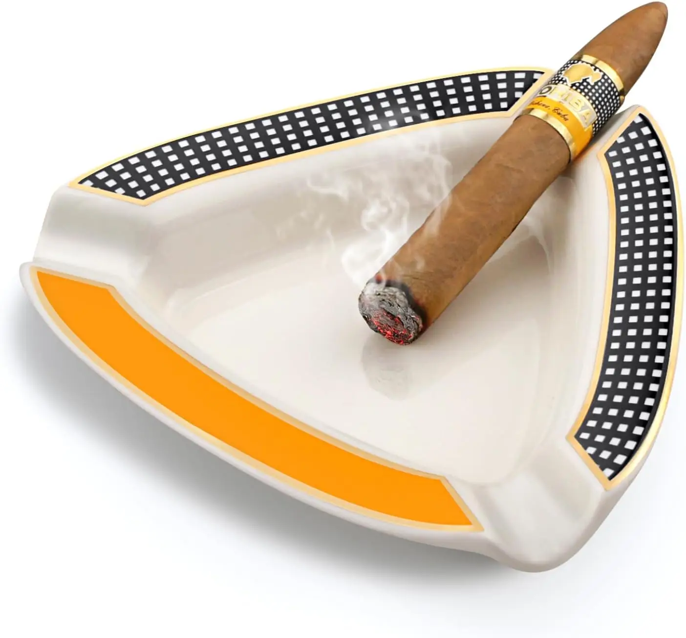 Triangle Cigar Ashtray with Large Capacity for Indoor/Outdoor Use, Elegant Rest for Patio Home or Office
Triangle Cigar Ashtray with Large Capacity for Indoor/Outdoor Use, Elegant Rest for Patio Home or Office