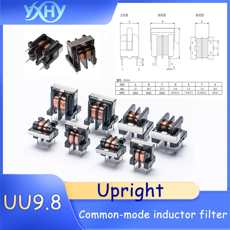 5PCS UU9.8 Filter Common Mode Inductor Vertical 7*8MM 1.5MH 2MH 10MH 30MH 50MH Power Inductor
5PCS UU9.8 Filter Common Mode Inductor Vertical 7*8MM 1.5MH 2MH 10MH 30MH 50MH Power Inductor