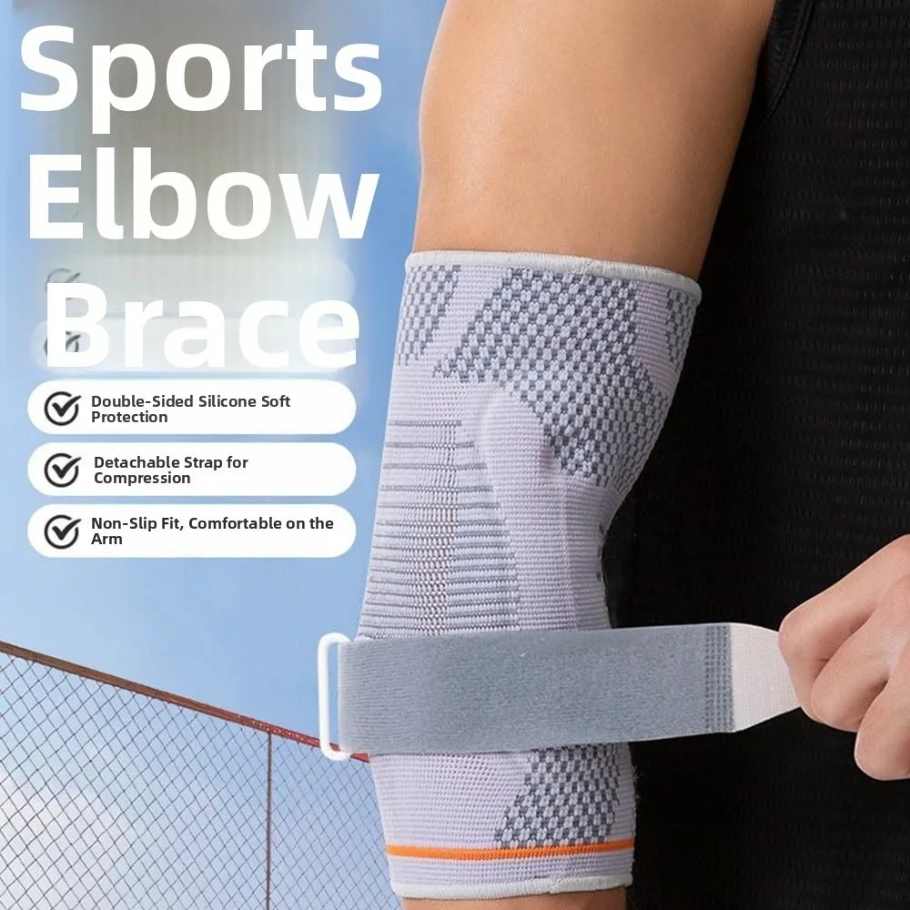 with Strap Elbow Support Elastic Absorb Sweat Anti-slip Sports Elbow Protective Pad Shock Absorption Compression Elbow Brace
with Strap Elbow Support Elastic Absorb Sweat Anti-slip Sports Elbow Protective Pad Shock Absorption Compression Elbow Brace