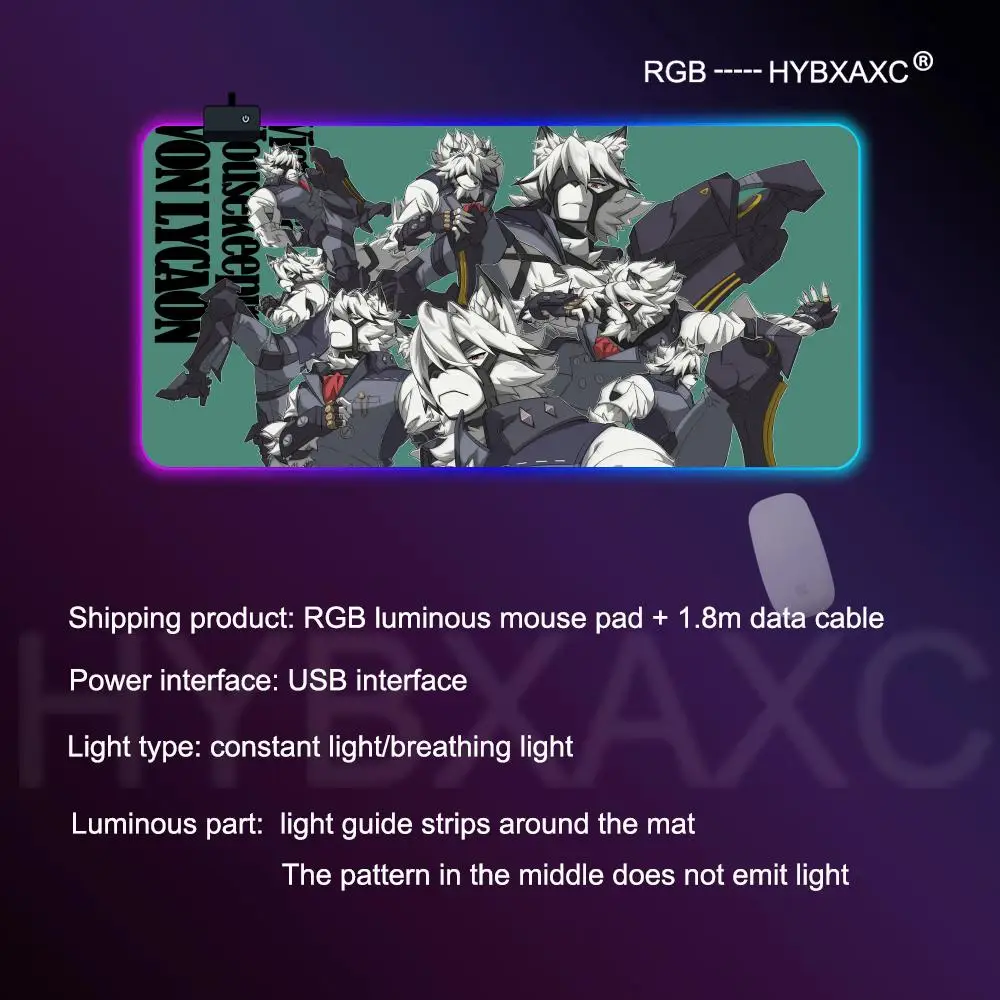 Zenless Zone Zero Von Lycaon Коврик для мыши RGB Игровой коврик для мыши Настольный коврик HD Gamer Большой светодиодный светильник XXL Коврики для мыши ПК Компьютерный ковер
Zenless Zone Zero Von Lycaon Коврик для мыши RGB Игровой коврик для мыши Настольный коврик HD Gamer Большой светодиодный светильник XXL Коврики для мыши ПК Компьютерный ковер