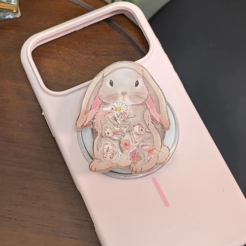 Cute Cartoon Pink Rabbit Shake Quicksand Phone Holder for Magsafe Griptok Phone Finger Ring Stand for Phone Girl Bracket Stand
Cute Cartoon Pink Rabbit Shake Quicksand Phone Holder for Magsafe Griptok Phone Finger Ring Stand for Phone Girl Bracket Stand
