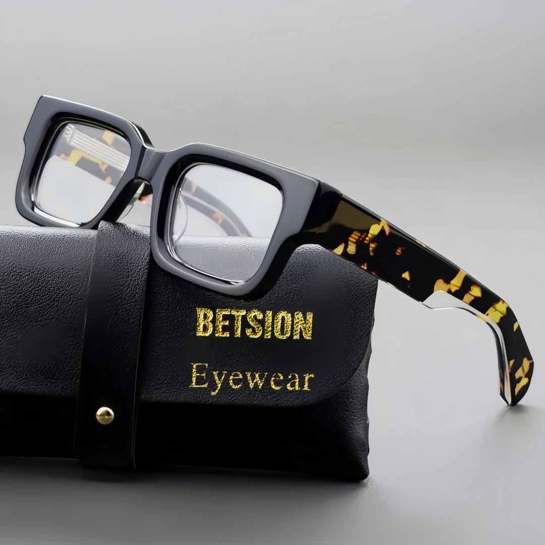 BETSION Vintage Rectangular Thick Acetate Eyeglasses Frame Unisex Japanese Styles Eyewear Glasses Men and Women Spectacles#24068
BETSION Vintage Rectangular Thick Acetate Eyeglasses Frame Unisex Japanese Styles Eyewear Glasses Men and Women Spectacles#24068