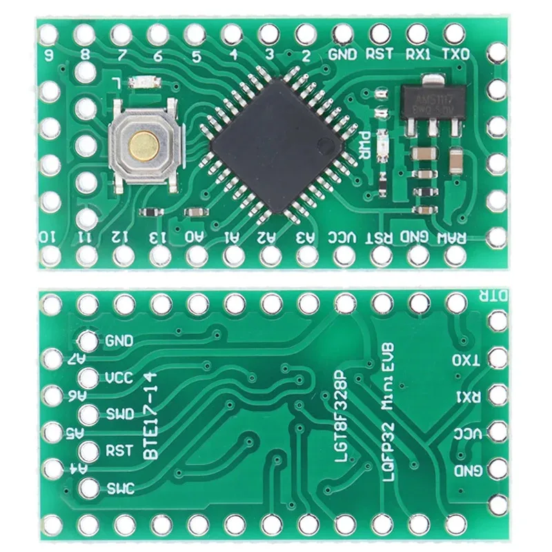 LGT8F328P LQFP32 MiniEVB 5V Replaces Pro Mini ATMEGA328P Fully Compatible For Arduino USE HT42B534-1 Driver
LGT8F328P LQFP32 MiniEVB 5V Replaces Pro Mini ATMEGA328P Fully Compatible For Arduino USE HT42B534-1 Driver