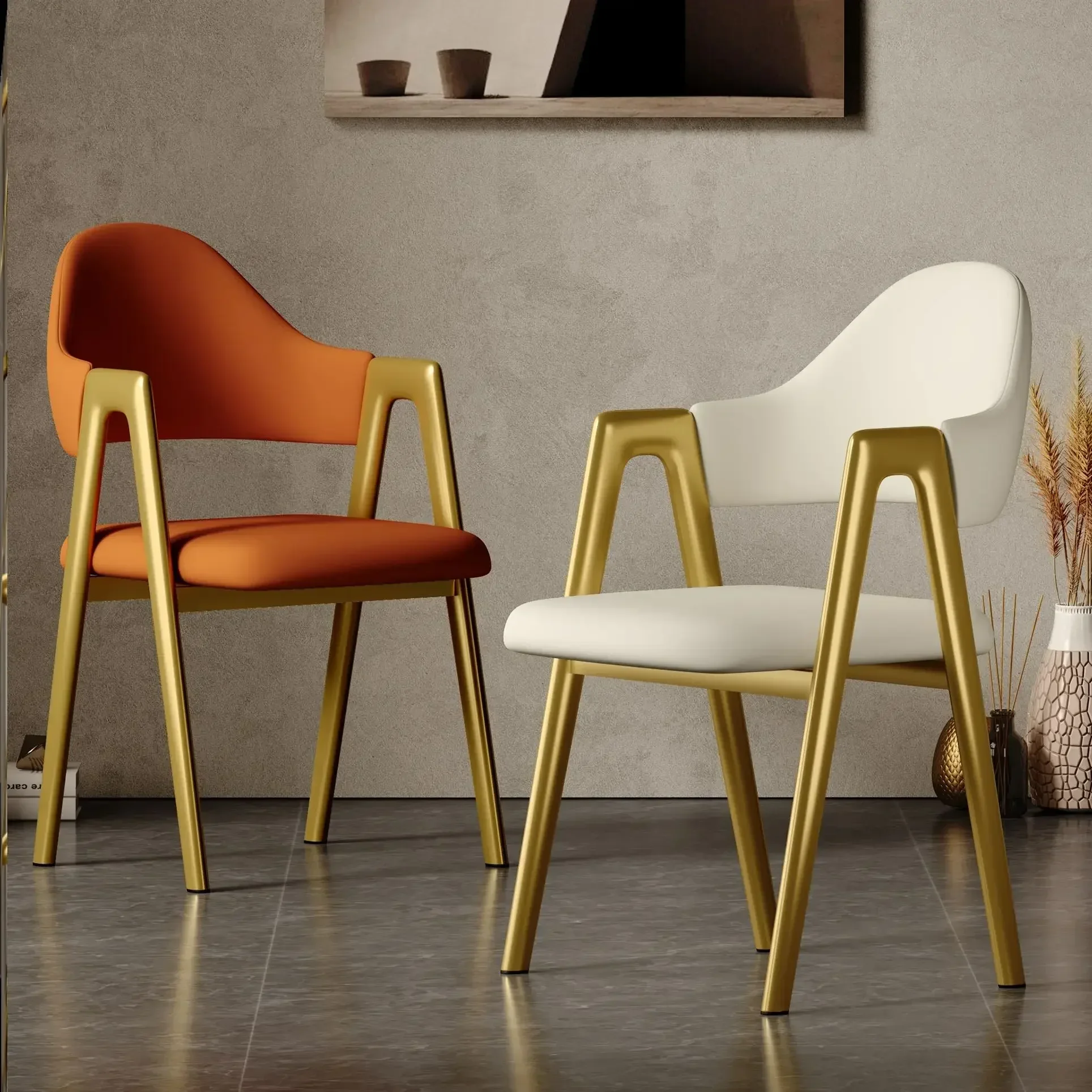 Room Dresser Dining Chairs Home Mid Century Modern Furniture Metal Skeleton Armchair Simple Makeup Armchair Kitchen Furniture
Room Dresser Dining Chairs Home Mid Century Modern Furniture Metal Skeleton Armchair Simple Makeup Armchair Kitchen Furniture
