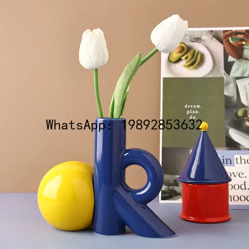 Ceramic Vase OK Letters Cartoon Abstract Cut-out Flower Vase Flower Arrangement Accessories Ceramic Handicraft Ornaments
Ceramic Vase OK Letters Cartoon Abstract Cut-out Flower Vase Flower Arrangement Accessories Ceramic Handicraft Ornaments