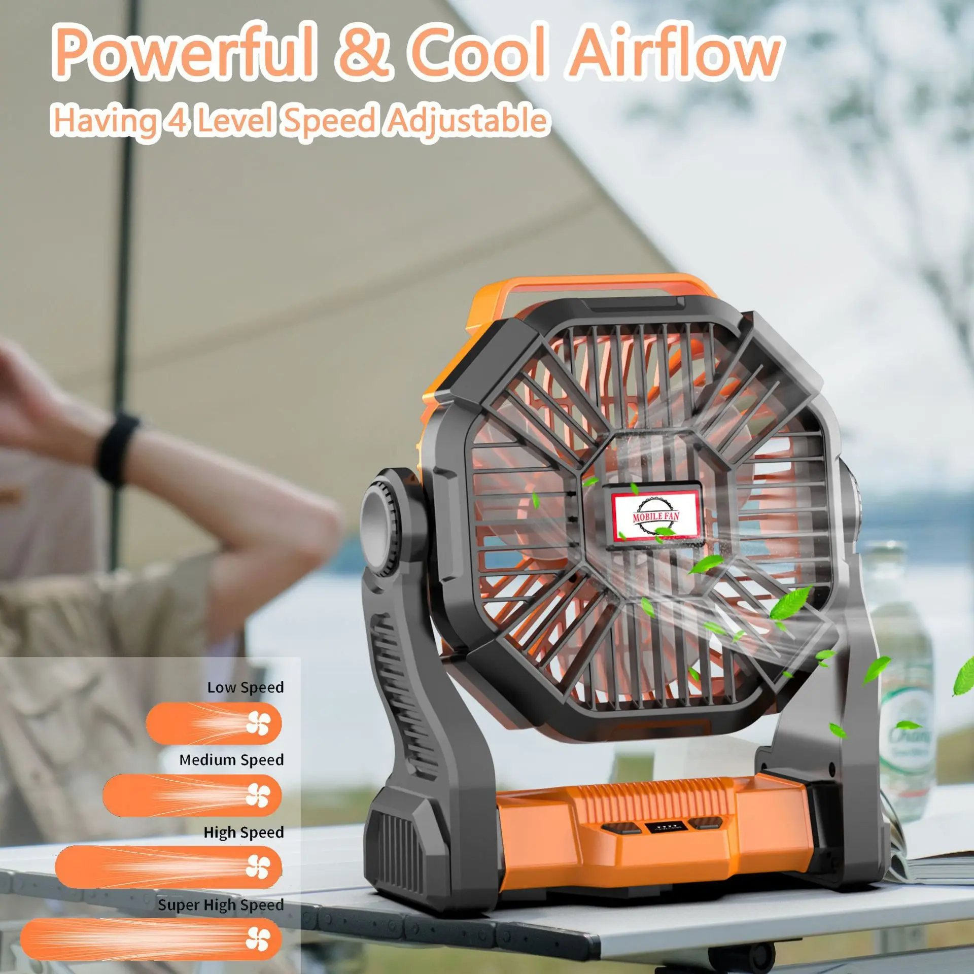 Camping Fan with LED Light, Rechargeable Tent Fan, Portable USB Fan, Quiet Operation, Battery Powered, Hook Design, for Outdoor
Camping Fan with LED Light, Rechargeable Tent Fan, Portable USB Fan, Quiet Operation, Battery Powered, Hook Design, for Outdoor