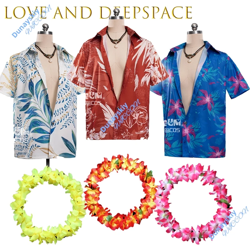 Летняя повседневная одежда для косплея Love And Deepspace, пляжные рубашки, футболки с Rafayel Aster Zayne Sylus Caleb, аниме-дизайн
Летняя повседневная одежда для косплея Love And Deepspace, пляжные рубашки, футболки с Rafayel Aster Zayne Sylus Caleb, аниме-дизайн