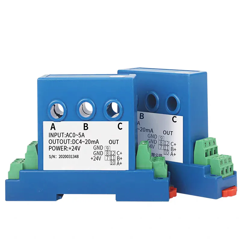 DIN Rail 3-phase 4mm 8mm Sensing Hole 0-5V/0-10V Analog Input AC Current Transducer
DIN Rail 3-phase 4mm 8mm Sensing Hole 0-5V/0-10V Analog Input AC Current Transducer