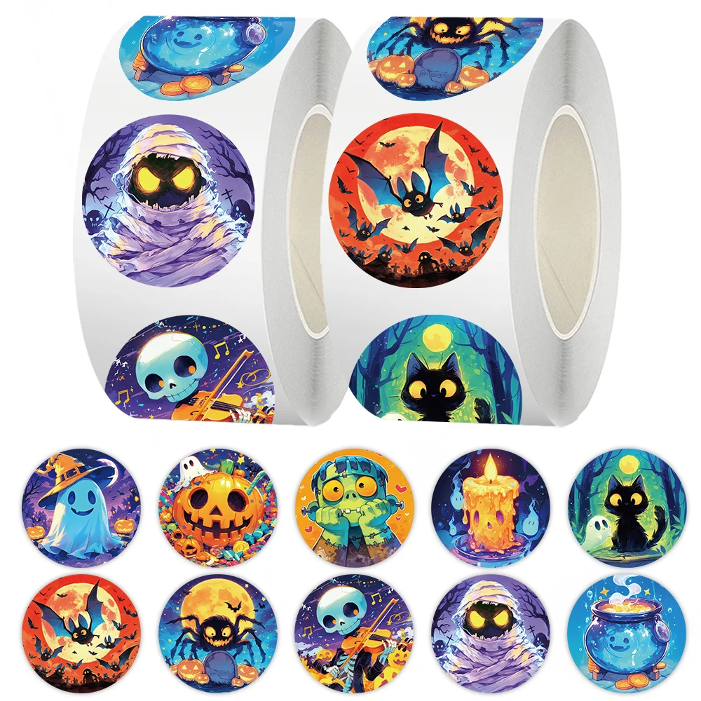 500pcs/roll Funny Halloween Graffiti Stickers Cute Cartoon Decals for Kids Toy Water Bottle Notebook Phone Sealing Sticker Decor
500pcs/roll Funny Halloween Graffiti Stickers Cute Cartoon Decals for Kids Toy Water Bottle Notebook Phone Sealing Sticker Decor