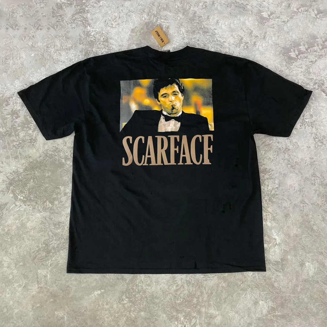 2024 Hipster High Street Scarface Hiphop High Street All-match Vintage Style Short Sleeve T-shirt High Quality Luxury Brand
2024 Hipster High Street Scarface Hiphop High Street All-match Vintage Style Short Sleeve T-shirt High Quality Luxury Brand