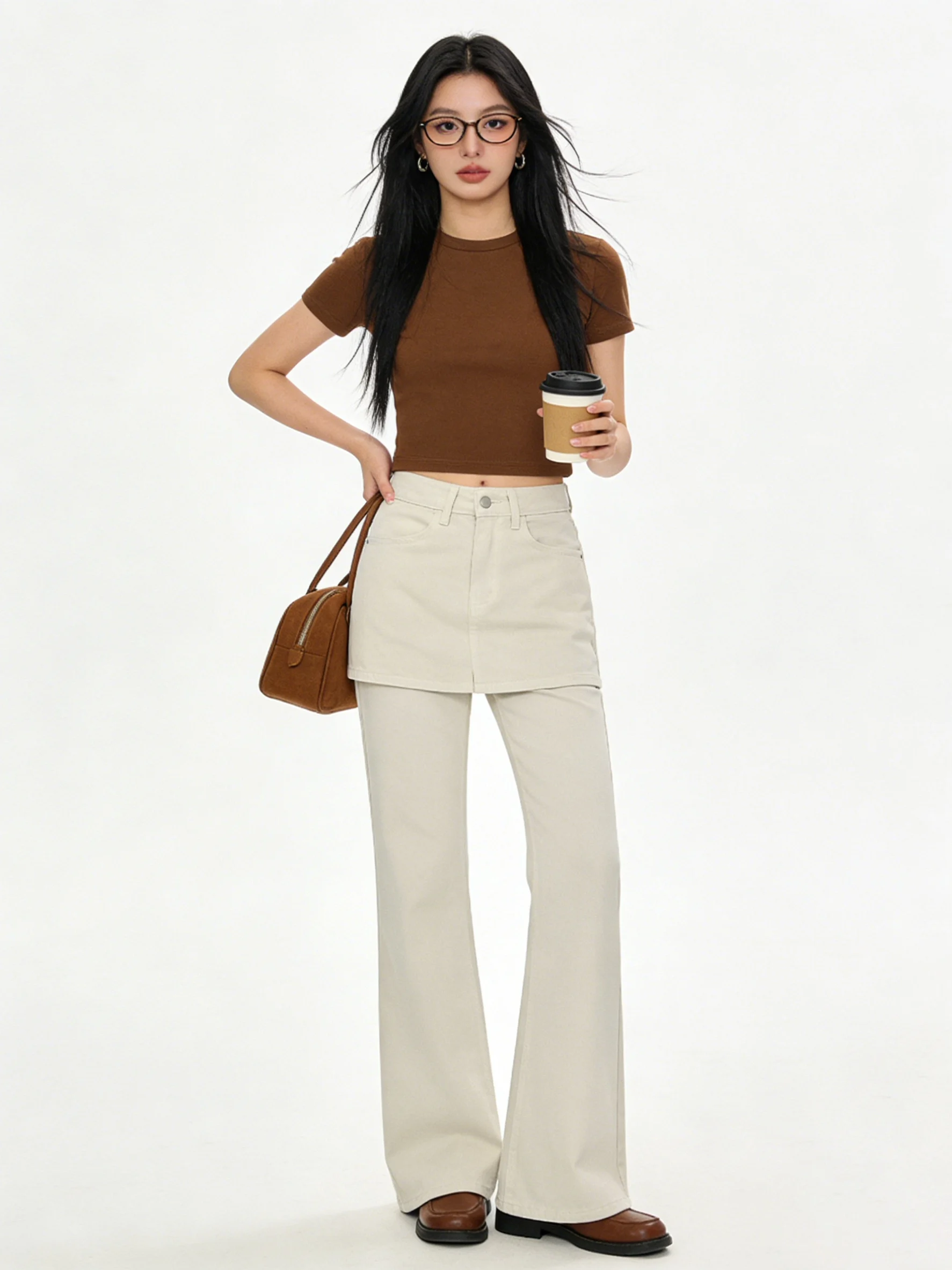 American Style High Waist Bell Bottom Jeans Women's Slimming Long Pants Spring Summer Vintage Retro False Two-Piece Design
American Style High Waist Bell Bottom Jeans Women's Slimming Long Pants Spring Summer Vintage Retro False Two-Piece Design